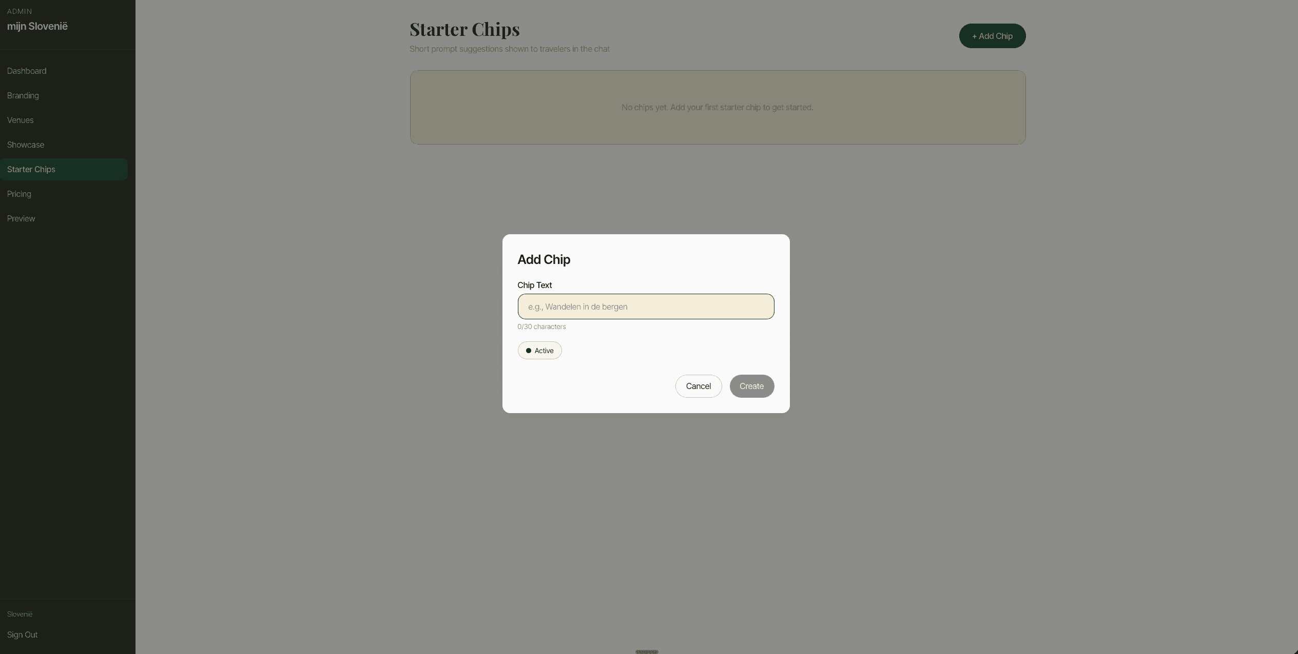 Agency controls — tags, chips, filters