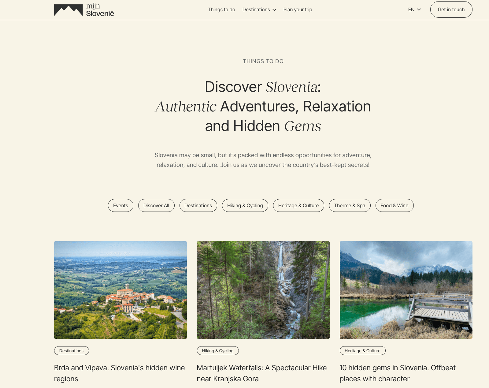 Agency branding for mijnslovenie.com applied across the LoreTrip platform