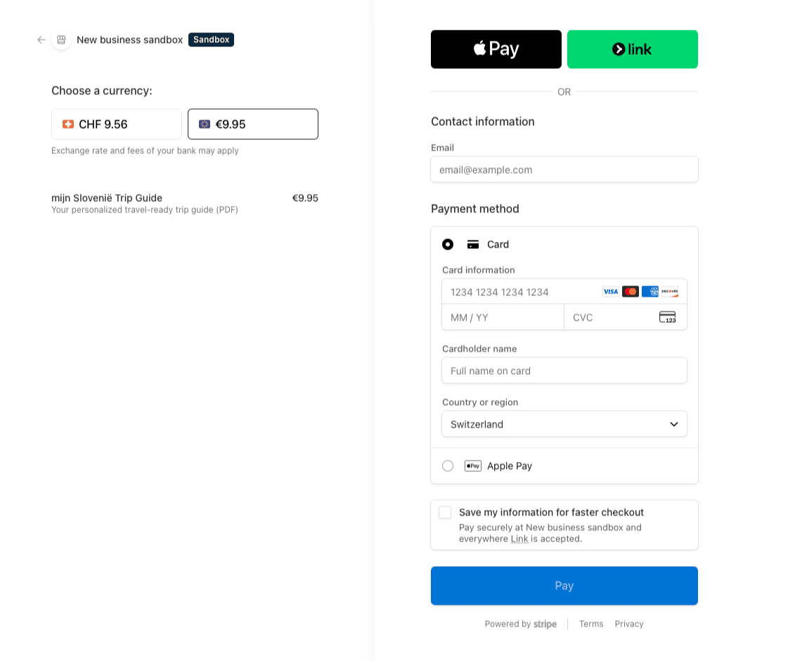 Payment flow via Stripe — when the agency takes payment directly